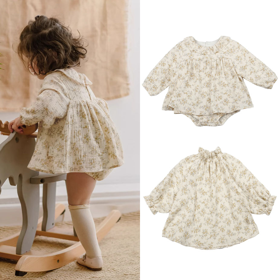 Baby Clothing Organic - Robes florales en coton biologique pour