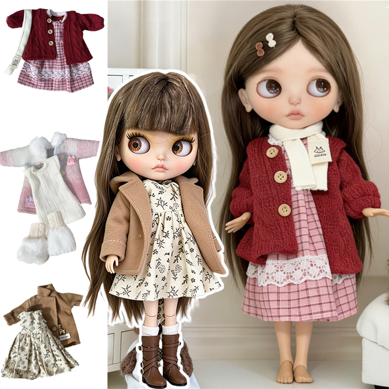 Baby Clothing Usa - Pour poupée Blythe, manteau rose d'hiver,