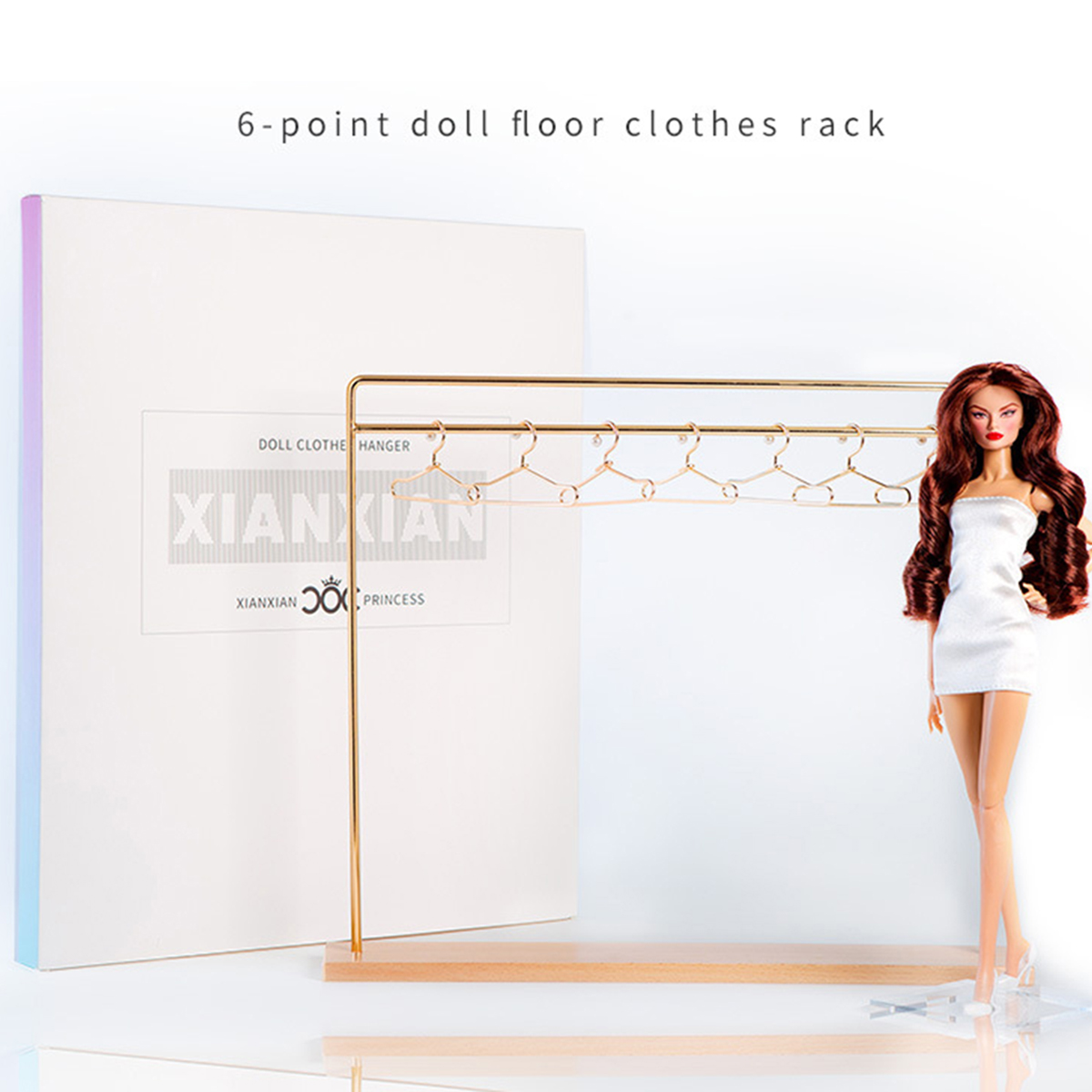 Baby Clothing Hanging Rack - Supermodèle BABI poupée accessoires universels métal