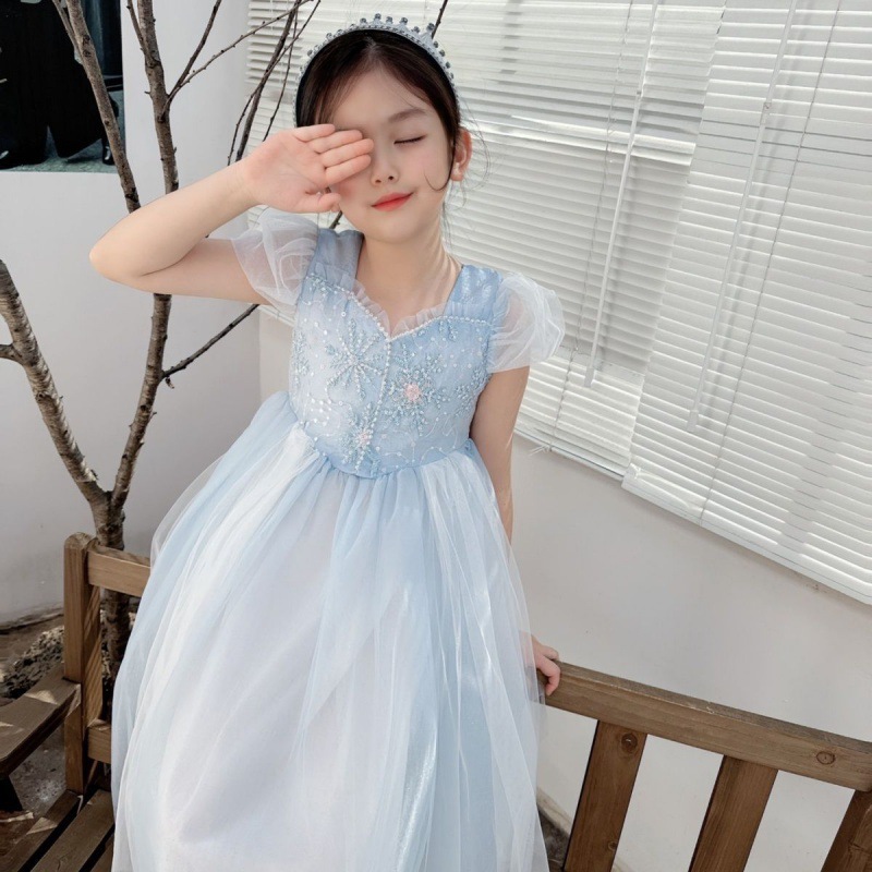 Baby Clothing Dresser - Robe de Princesse Elsa Brodée pour