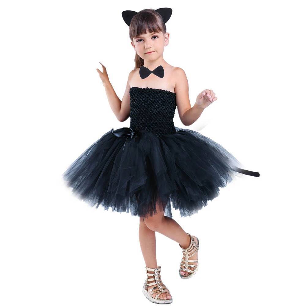 Baby Clothing Dresser - Robe Tutu Chat Noir Adorable pour