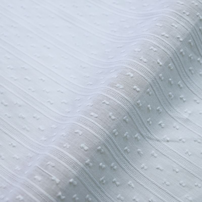 Tissu Jacquard en Coton Blanc  - Baby Clothing Organic avis et prix